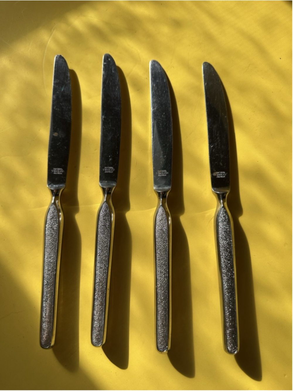 Vtg Nasco Stainless Steel Japan 4 Piece Butter Knife Set - Picture 2 of 3